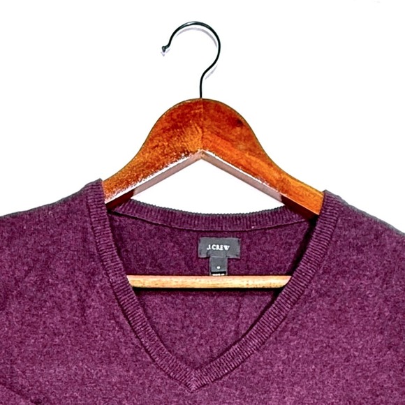 J. Crew Other - J. Crew, Men's V Neck Sweater, Purple‎ Cotton Cashmere Blend, Size Medium
